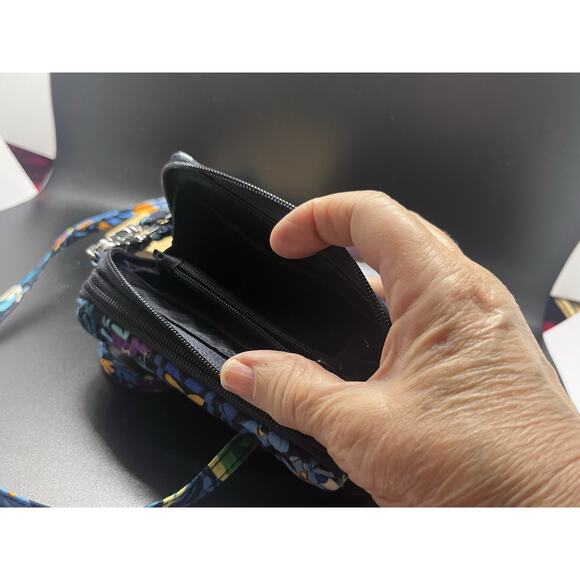 Vera Bradley Midnight Blues All-In-One Crossbody Wallet Purse Retired - Picture 5 of 8